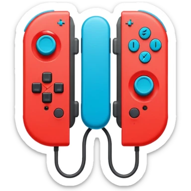 A pair of Nintendo Joy-Cons (Neon Red and Neon Blue) sticker