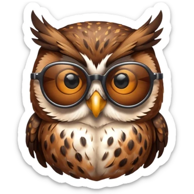silent owl wearing sunglasses sticker