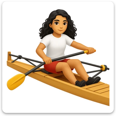 Make the girl's outfit red shorts and a white short-sleeved t-shirt in the style of apple style emojis sticker