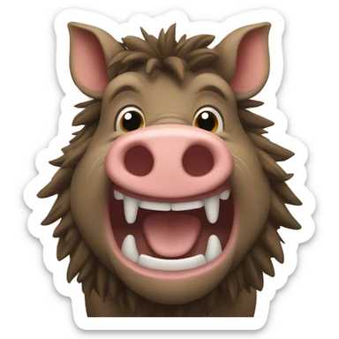 Boar smiling  sticker