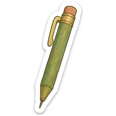 ghibli style mechanical pencil sticker
