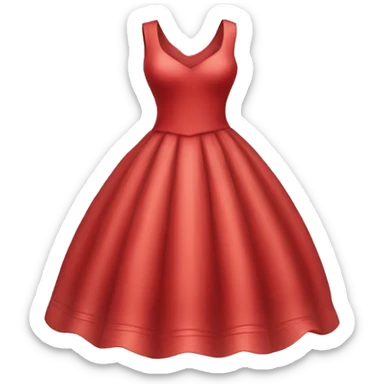 a red dress piece of clothe item only sticker