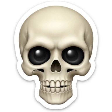 emoji of skull but very scary sticker
