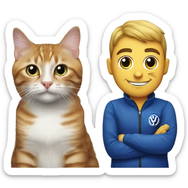 Vw golf 6 r and a cat sticker