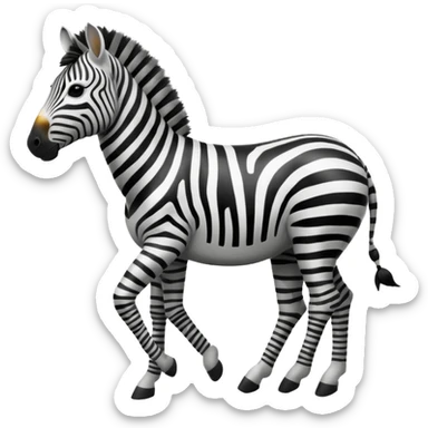 zebra walking sticker