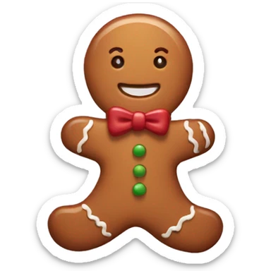 Gingerbread man sticker