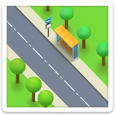 bus stop from topdown sticker