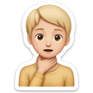 Person grabbing neck  sticker