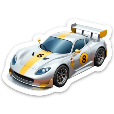 race car with track and cool background sticker