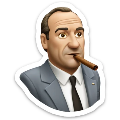 Tony soprano smoking a cigar  sticker