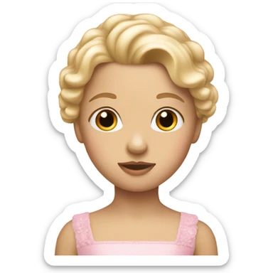 Light pink nutcracker blonde child sticker