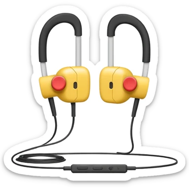 apple earphone white rough
 sticker