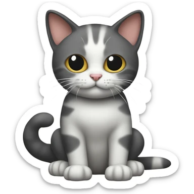 Un gato con un moño sticker