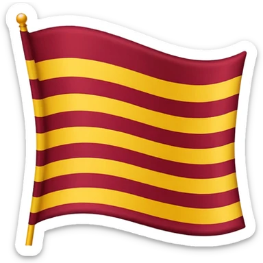 Flag with three horizontal line. Top line marron color mid line yellow color bottom line marron color sticker