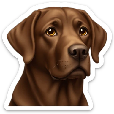 Brown labrador sticker