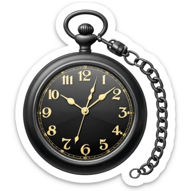 a black Pocket Watch only sticker