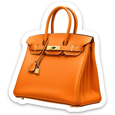 soft orange hermes birkin bag sticker