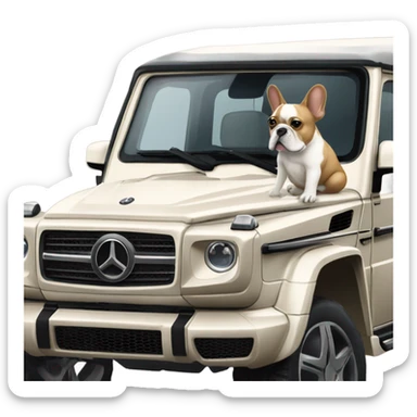 G wagon with french bulldog sticker