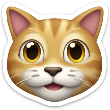 Gato riendo  sticker