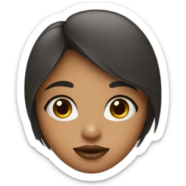 Girl with 2 moles above lip sticker