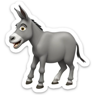 donkey braying sticker