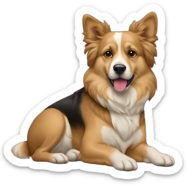 Perro cruce de pastor alemán y rotwailler sticker