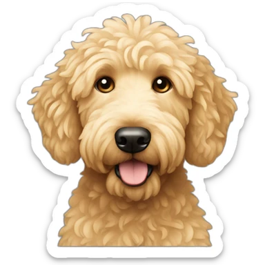 blonde golden doodle sticker