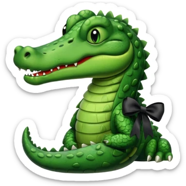 foto do jacaré de luto sticker