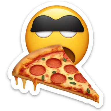 Sadface with pizza sticker