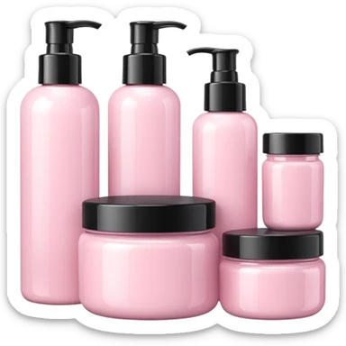 Light Pink skincare set sticker