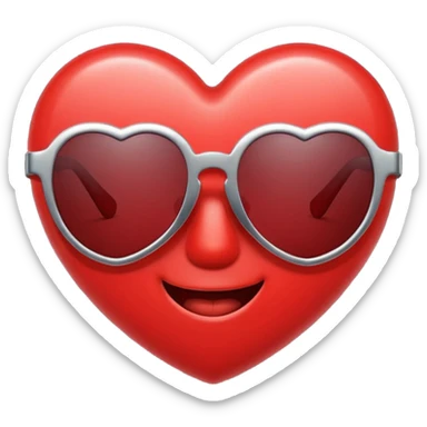 серце в окулярах веселе sticker