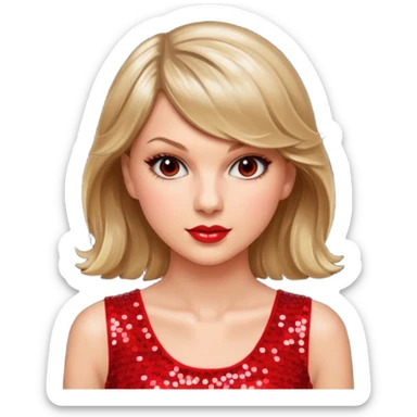 Taylor Swift with red sequin outfit sticker