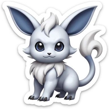Mewostic-Absol-Minccino-Pokémon-Fakémon-hybrid-creature (full body) sticker