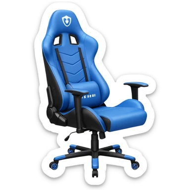 gamer seat blue sticker