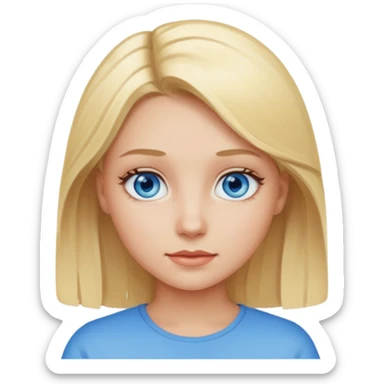 Blonde bimbo girl sticker