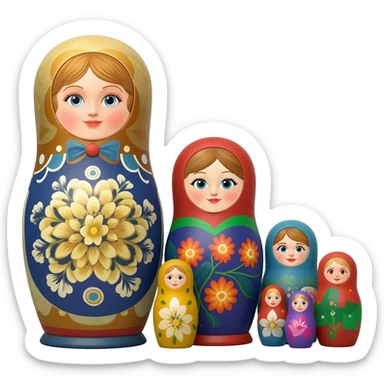 Nesting Dolls & Meg Ryan sticker