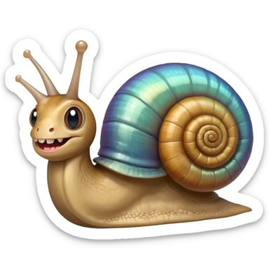 snail with teeth sticker