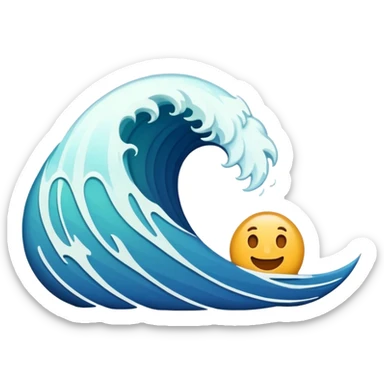 vertical wave sticker