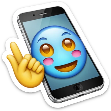 emoji de un celular iphone sticker