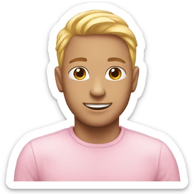 light pink hear sticker