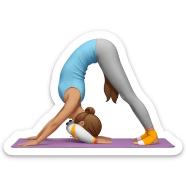 downward dog yoga pose sticker