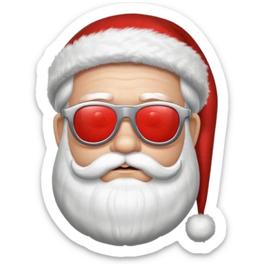 santa claus with shades sticker
