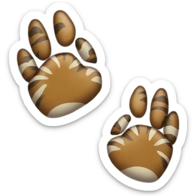tiger paw clenched sticker