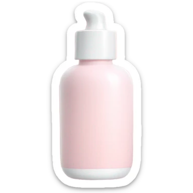 pastel pink and white skincare bottle  sticker