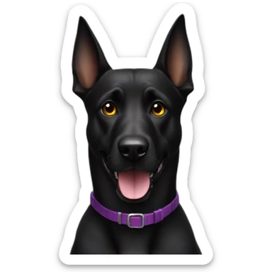 black-dog-malinois-halloween sticker