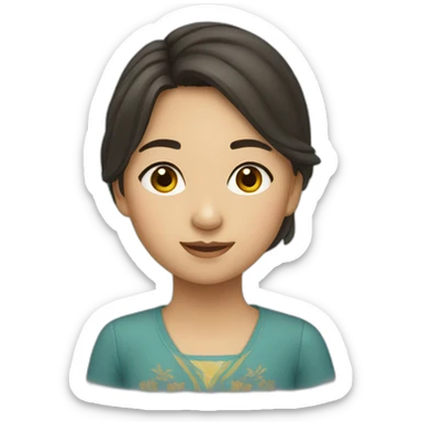 Kazakh girl who moved to Australia  sticker