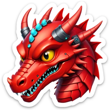 crazy-funny-cyberpunk-red-dragon-head sticker