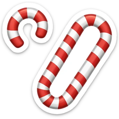 Christmas candy cane sticker