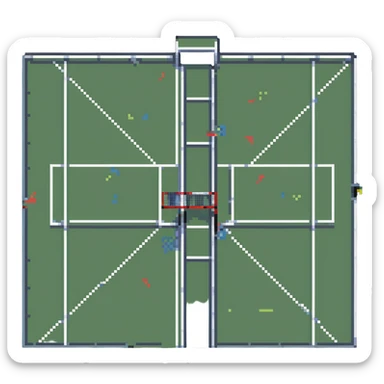 tennis court sticker