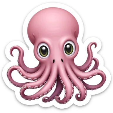 cute light pink octopus cthulu sticker
